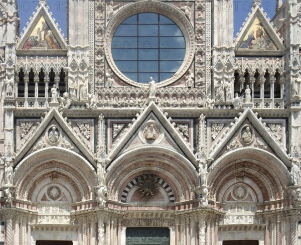 Scenery around Siena Cathedral in Siena, Italy