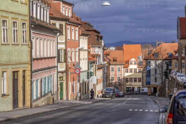 Street scenery in Bamberg, a town in Upper Franconia, Germany