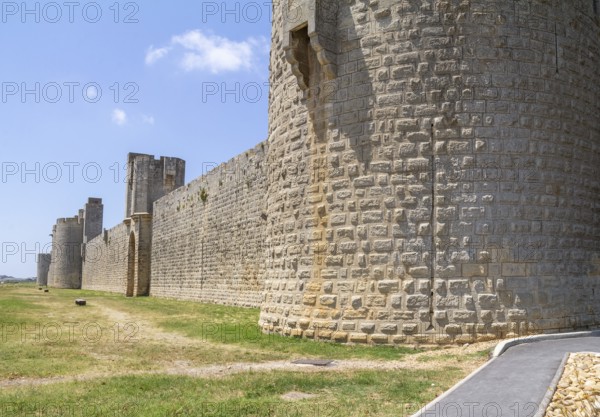 City wall of a commune named Aigues-Mortes in France