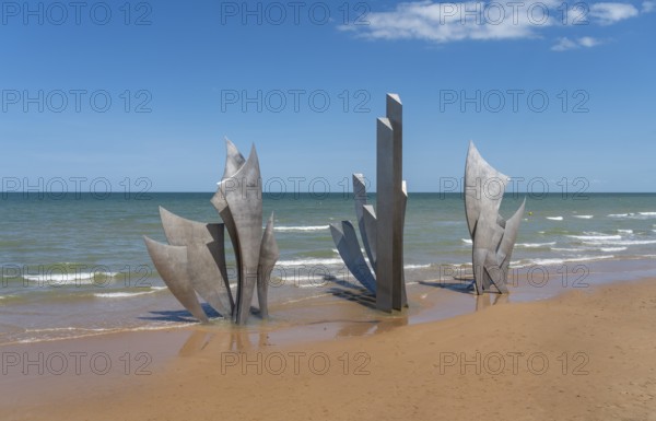 Sculpture at Omaha beach which was one of the five areas of the Allied invasion of German-occupied France in the Normandy landings on 6 June 1944. It´s located between Sainte-Honorine-des-Pertes and Vierville-sur-Mer