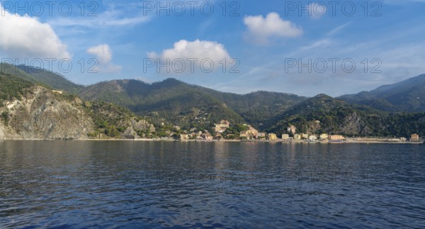 Scenery around a coastal area named Cinque Terre in Liguria, located in the northwest of Italy at early morning time