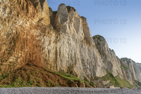 Chalk cliff near Saint Leonard, a commune in the Seine-Maritime department in the Normandy region in northern France