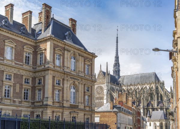 Impression of Amiens, a city and commune in northern France. It is the capital of the Somme department in the region of Hauts-de-France