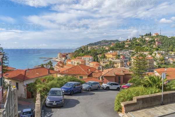Scenery around Porto Maurizio in Oneglia, a former town in northern Italy on the Ligurian coast, in 1923 joined to Porto Maurizio to form the Comune of Imperia