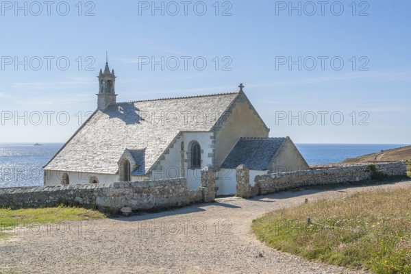 Chapel Saint-They at Pointe du Van, a promontory in Brittany, France
