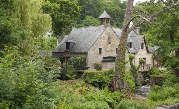 Idyllic scenery at Pont-Aven, a commune in the Finistere department of Brittany in northwestern France