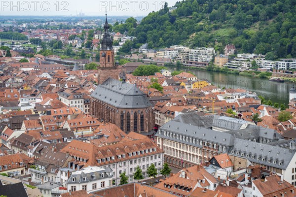 Aerial view of Heidelberg in Germany at summer time