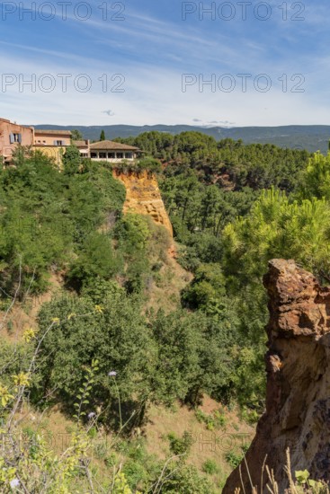 Impression of Roussillon, a commune in the Vaucluse department of the Provence region in southern France