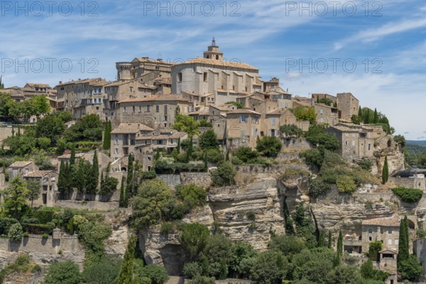 Scenery around Gordes, a comune in the Provence region of southern France at summer time