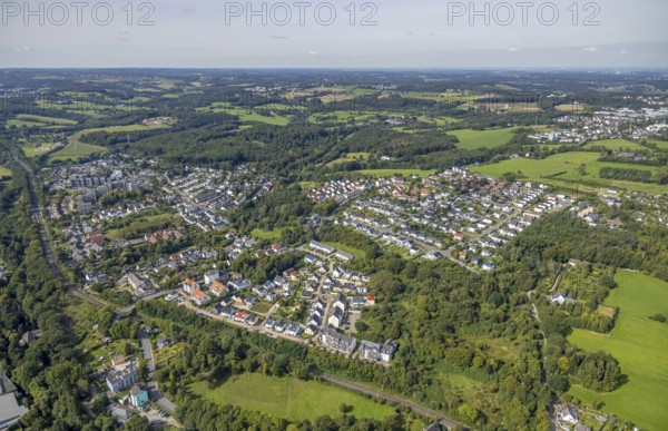 Aerial view, aerial view Baukloh in the district Haspe-West in Hagen, Ruhr area, North Rhine-Westphalia, Germany, DE, Europe, Hagen, aerial view, aerial photography, aerial photography, overview, bird's-eye view, birds-eyes view, overview