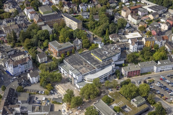 Aerial view, Kaufland supermarket in the district Haufe in Gevelsberg, Ruhr area, North Rhine-Westphalia, Germany, building plots, DE, shopping markets, shopping place, shopping centre, Europe, Gevelsberg, aerial view, aerial photography, aerial photography, local supply centre, supermarket, overview, bird's eye view, birds-eyes view, overview