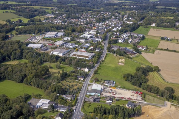 Aerial view, Planned construction area between Eichholzstraße and Ellinghauser Weg in the Silschede district of Gevelsberg, Ruhr area, North Rhine-Westphalia, Germany, construction area, building site, building plots, DE, Europe, Gevelsberg, aerial view, aerial photography, aerial photography, overview, bird's-eye view, overview