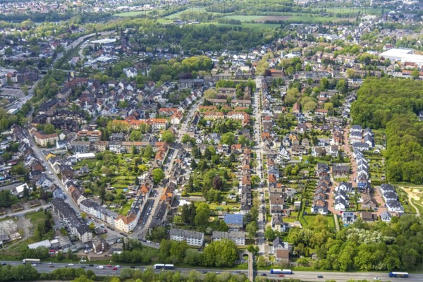 Aerial view, residential area Erlenstraße in Zweckel, Gladbeck, Ruhr area, North Rhine-Westphalia, Germany, DE, Europe, property tax, real estate, aerial view, aerial photography, aerial photography, overview, bird's-eye view, residential complex, living and living, residential area, residential buildings, residential quality, residential neighbourhood, birds-eyes view, overview