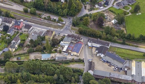Aerial view, district Rummenohl in Hagen, Ruhr area, North Rhine-Westphalia, Germany, DE, Europe, Hagen, aerial view, aerial photography, aerial photography, overview, bird's-eye view, living and life, birds-eyes view, overview