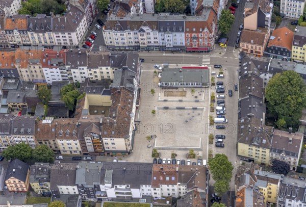 Aerial view, redesign Wilhelmsplatz Der Willi in the district Wehringhausen in Hagen, Ruhr area, North Rhine-Westphalia, Germany, DE, Europe, Hagen, aerial view, aerial photography, aerial photography, square, renovation, overview, bird's-eye view, overview