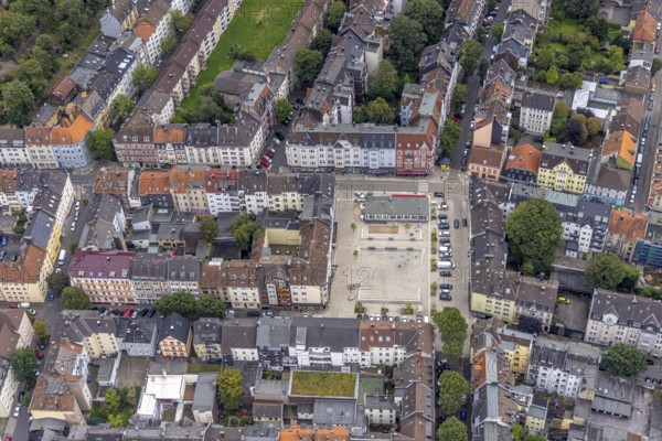 Aerial view, redesign Wilhelmsplatz Der Willi in the district Wehringhausen in Hagen, Ruhr area, North Rhine-Westphalia, Germany, DE, Europe, Hagen, aerial view, aerial photography, aerial photography, square, renovation, overview, bird's-eye view, overview