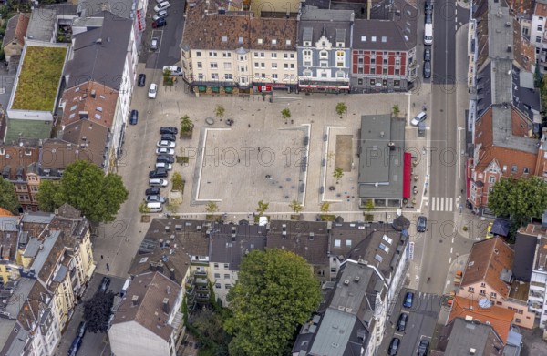 Aerial view, redesign Wilhelmsplatz Der Willi in the district Wehringhausen in Hagen, Ruhr area, North Rhine-Westphalia, Germany, DE, Europe, Hagen, aerial view, aerial photography, aerial photography, square, renovation, overview, bird's-eye view, overview