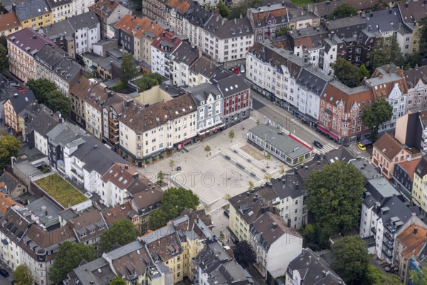 Aerial view, redesign Wilhelmsplatz Der Willi in the district Wehringhausen in Hagen, Ruhr area, North Rhine-Westphalia, Germany, DE, Europe, Hagen, aerial view, aerial photography, aerial photography, square, renovation, overview, bird's-eye view, overview
