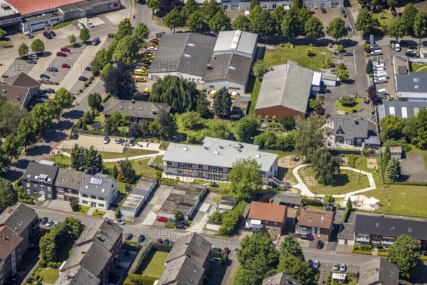 Aerial photo, Kindergarten Lohausstraße, Haltern-Stadt, Haltern am See, Ruhr area, North Rhine-Westphalia, Germany, DE, Europe, kindergarten, day nursery, day care centre, day nursery school, aerial view, aerial photography, aerial photography, overview, bird's-eye view, overview