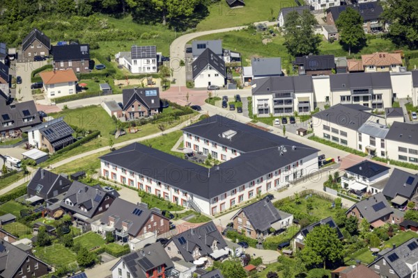 Aerial view, Alloheim Senioren-Residenz Sythen am See, Sythen, Haltern am See, Ruhr area, North Rhine-Westphalia, Germany, retirement home, nursing home, care and nursing, DE, Europe, aerial view, aerial photography, aerial photography, care facility, retirement home, retirement residence, retirement home, senior centre, overview, bird's-eye view, overview