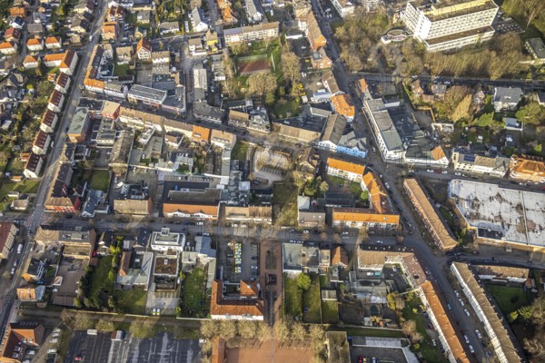 Aerial view Höveler Zentrum with Marinestraße and Oswaldstraße in Hamm, Ruhr area, North Rhine-Westphalia, Germany, City, DE, Europe, property tax, Hamm, real estate, city centre, aerial view, aerial photograph, aerial photography, aerial photography, metropolitan region Rhine-Ruhr, city centre, overview, bird's eye view, residential area, living and life, residential area, residential buildings, residential quality, residential quarter, housing estate, birds-eyes view, overview