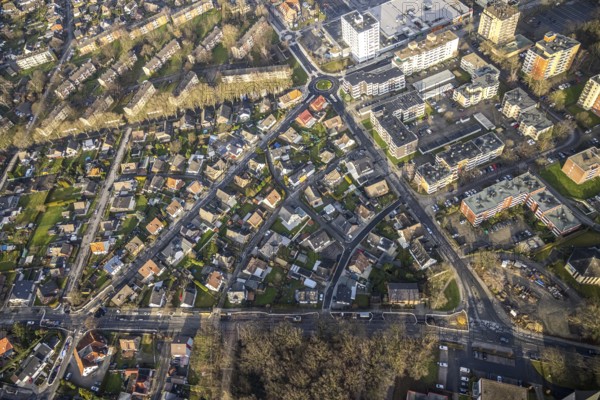 Aerial view residential area Hammerstraße, Bäumerstraße, Friedrich-Ebert-Straße in Hamm, Ruhr area, North Rhine-Westphalia, Germany, DE, Europe, property tax, Hamm, real estate, aerial view, aerial photograph, aerial photography, aerial photography, Rhine-Ruhr metropolitan region, overview, bird's-eye view, residential complex, living and living, residential area, residential buildings, residential quality, residential neighbourhood, housing estate, birds-eyes view, overview