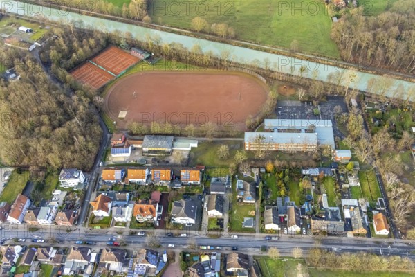 Aerial view Maximilianschule Hamm, Hamm, Ruhr area, North Rhine-Westphalia, Germany, Alter Uentroper Weg, education, educational institution, DE, Europe, educational institute, aerial view, aerial photograph, aerial photography, aerial photography, Rhine-Ruhr metropolitan region, school, sports field, overview, bird's eye view, bird's eye view, overview