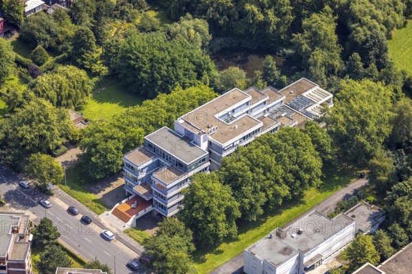 Aerial view, LAG Regional Labour Court Hamm in Uentrop, Hamm, Ruhr area, North Rhine-Westphalia, Germany, DE, Europe, birds-eyes view, aerial photography, aerial photography, overview, bird's eye view