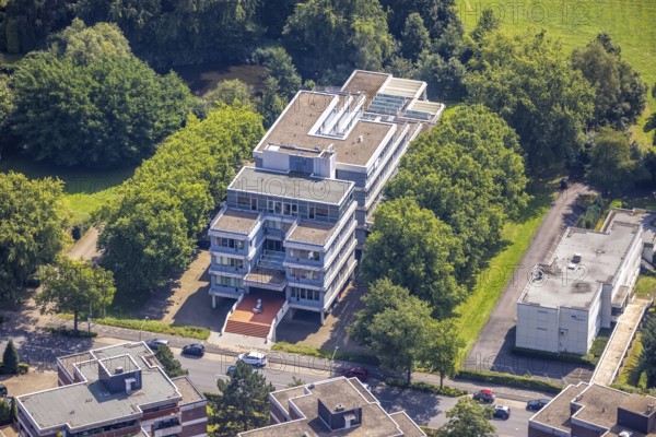 Aerial view, LAG Regional Labour Court Hamm in Uentrop, Hamm, Ruhr area, North Rhine-Westphalia, Germany, DE, Europe, birds-eyes view, aerial photography, aerial photography, overview, bird's eye view