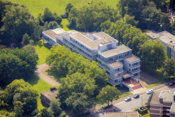 Aerial view, LAG Regional Labour Court Hamm in Uentrop, Hamm, Ruhr area, North Rhine-Westphalia, Germany, DE, Europe, birds-eyes view, aerial photography, aerial photography, overview, bird's eye view