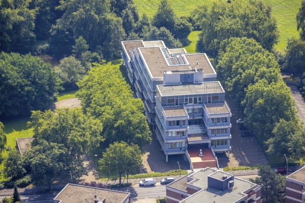 Aerial view, LAG Regional Labour Court Hamm in Uentrop, Hamm, Ruhr area, North Rhine-Westphalia, Germany, DE, Europe, birds-eyes view, aerial photography, aerial photography, overview, bird's eye view