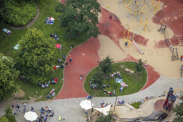 Aerial photo, Maximilianpark leisure park, Uentrop, Hamm, Ruhr area, North Rhine-Westphalia, Germany, DE, Europe, leisure facility, leisure activities, leisure park, leisure enjoyment, aerial photography, aerial photography, MaxiPark, playground, overview, bird's-eye view, birds-eyes view, overview