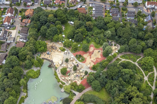 Aerial photo, Maximilianpark leisure park, Uentrop, Hamm, Ruhr area, North Rhine-Westphalia, Germany, DE, Europe, leisure facility, leisure activities, leisure park, leisure enjoyment, aerial photography, aerial photography, MaxiPark, playground, overview, bird's-eye view, birds-eyes view, overview