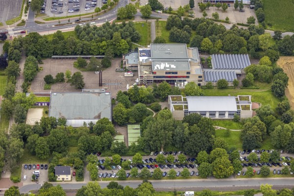 Aerial photo, Freiherr-vom-Stein-Gymnasium, Uentrop, Hamm, Ruhr area, North Rhine-Westphalia, Germany, education, educational institution, DE, Europe, grammar school, teaching institute, aerial photo, aerial photography, aerial photography, school, overview, bird's-eye view, overview