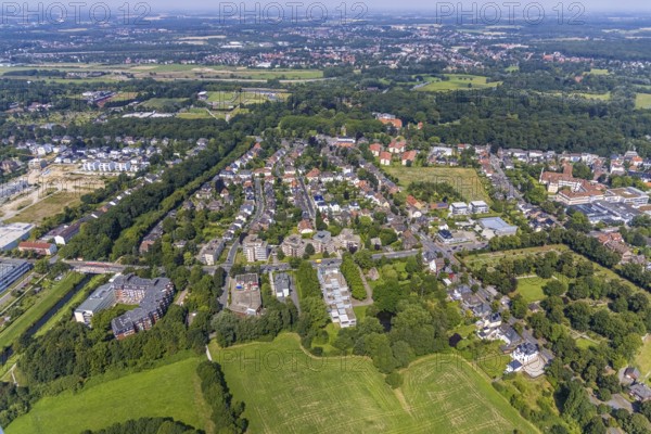 Aerial view, LAG Regional Labour Court Hamm in Uentrop, Hamm, Ruhr area, North Rhine-Westphalia, Germany, DE, Europe, birds-eyes view, aerial photography, aerial photography, overview, bird's eye view