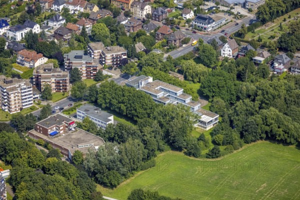 Aerial view, LAG Regional Labour Court Hamm in Uentrop, Hamm, Ruhr area, North Rhine-Westphalia, Germany, DE, Europe, birds-eyes view, aerial photography, aerial photography, overview, bird's eye view