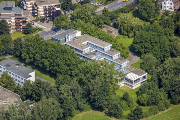 Aerial view, LAG Regional Labour Court Hamm in Uentrop, Hamm, Ruhr area, North Rhine-Westphalia, Germany, DE, Europe, birds-eyes view, aerial photography, aerial photography, overview, bird's eye view