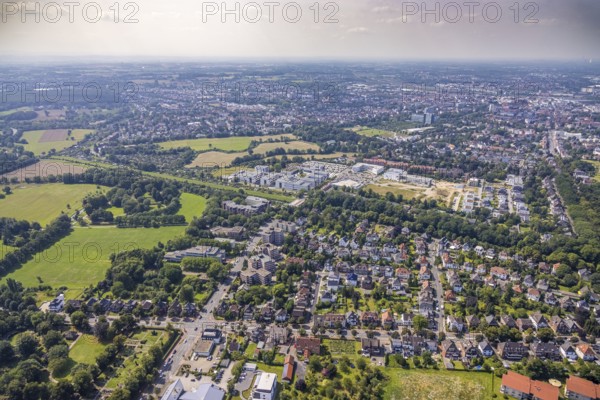 Aerial view, LAG Regional Labour Court Hamm in Uentrop, Hamm, Ruhr area, North Rhine-Westphalia, Germany, DE, Europe, birds-eyes view, aerial photography, aerial photography, overview, bird's eye view