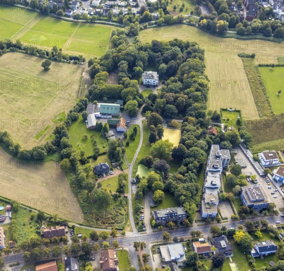 Aerial view, Haus Kentrop on Marker Allee in the Mitte district of Hamm, Ruhr area, North Rhine-Westphalia, Germany, DE, Europe, Hamm, aerial photograph, aerial photography, aerial photography, overview, bird's-eye view, birds-eyes view, overview
