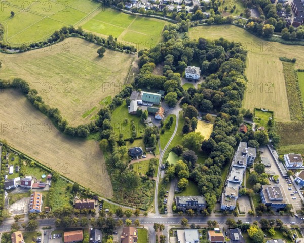 Aerial view, Haus Kentrop on Marker Allee in the Mitte district of Hamm, Ruhr area, North Rhine-Westphalia, Germany, DE, Europe, Hamm, aerial photograph, aerial photography, aerial photography, overview, bird's-eye view, birds-eyes view, overview