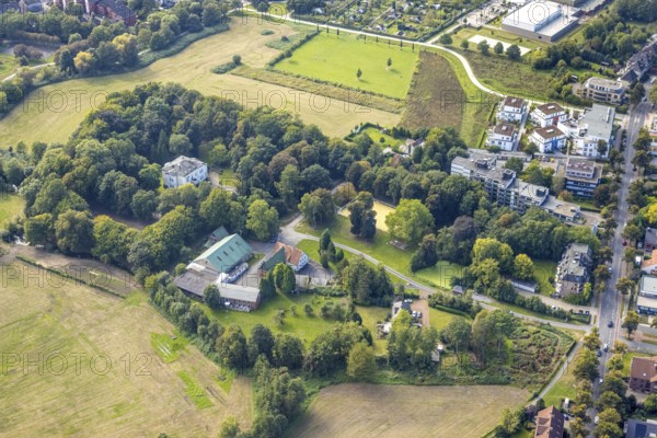 Aerial view, Haus Kentrop on Marker Allee in the Mitte district of Hamm, Ruhr area, North Rhine-Westphalia, Germany, DE, Europe, Hamm, aerial photograph, aerial photography, aerial photography, overview, bird's-eye view, birds-eyes view, overview