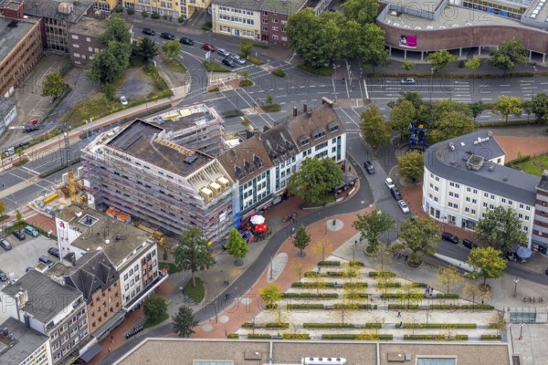 Aerial view, city centre view City with Platz der Deutschen Einheit in the district Mitte in Hamm, Ruhr area, North Rhine-Westphalia, Germany, DE, Europe, Hamm, aerial view, aerial photography, aerial photography, overview, bird's-eye view, birds-eyes view, overview