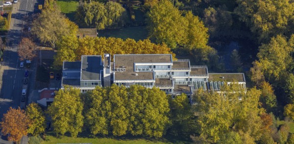 Aerial view, Hamm Regional Labour Court in the Mitte district of Hamm, Ruhr area, North Rhine-Westphalia, Germany