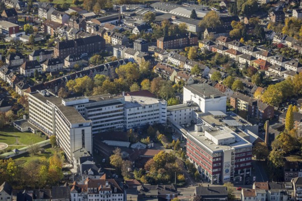 Aerial view, Ev. Krankenhaus Hamm und Klinik für Kinder- und Jugendchirurgie im Stadtteil Mitte in Hamm, Ruhr Area, North Rhine-Westphalia, Deutschland, DE, Europa, Gesundheitswesen, Hamm, Hospital, Klinik, Klinikum, Krankenanstalt, Krankenhaus, Luftaufnahme, Luftbildfotografie, Luftfotografie, Medizinische Einrichtung, Medizinische Hilfe, Übersicht, Vogelperspektive, birds-eyes view, overview, Ärztliche Versorgung