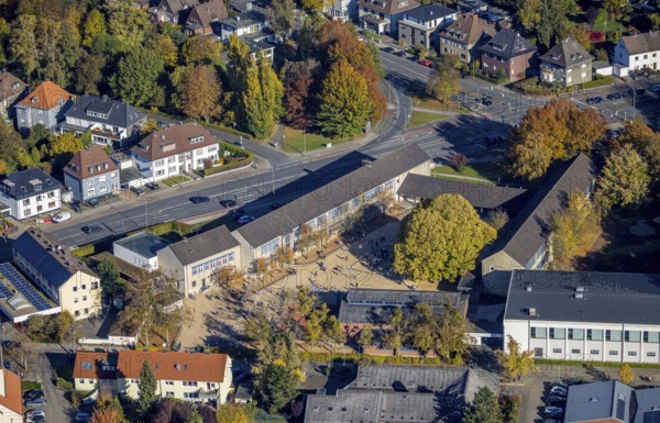 Aerial photo, Bodelschwinghschule in the Mitte district of Hamm, Ruhr area, North Rhine-Westphalia, Germany, education, educational institution, DE, Europe, primary school, Hamm, teaching institute, aerial view, aerial photography, aerial photography, school, overview, bird's eye view, birds-eyes view, overview
