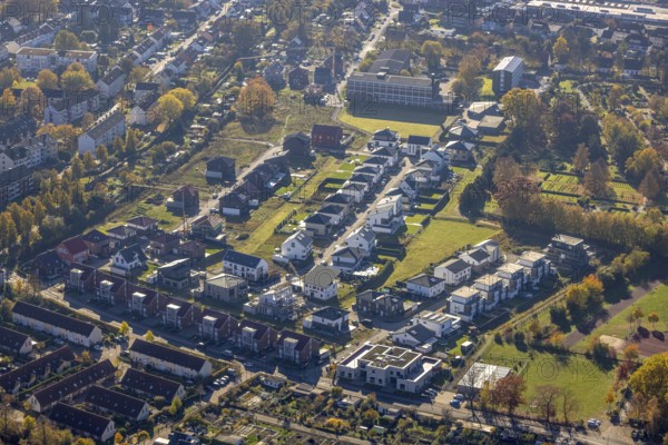 Aerial view, development area Auf dem Beisenkamp in the district Mitte in Hamm, Ruhr area, North Rhine-Westphalia, Germany, DE, Europe, property tax, Hamm, real estate, aerial view, aerial photography, aerial photography, Rhine-Ruhr metropolitan region, overview, bird's-eye view, residential area, housing and living, residential area, residential buildings, residential quality, residential neighbourhood, housing estate, birds-eyes view, overview