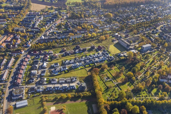 Aerial view, development area Auf dem Beisenkamp in the district Mitte in Hamm, Ruhr area, North Rhine-Westphalia, Germany, DE, Europe, property tax, Hamm, real estate, aerial view, aerial photography, aerial photography, Rhine-Ruhr metropolitan region, overview, bird's-eye view, residential area, housing and living, residential area, residential buildings, residential quality, residential neighbourhood, housing estate, birds-eyes view, overview