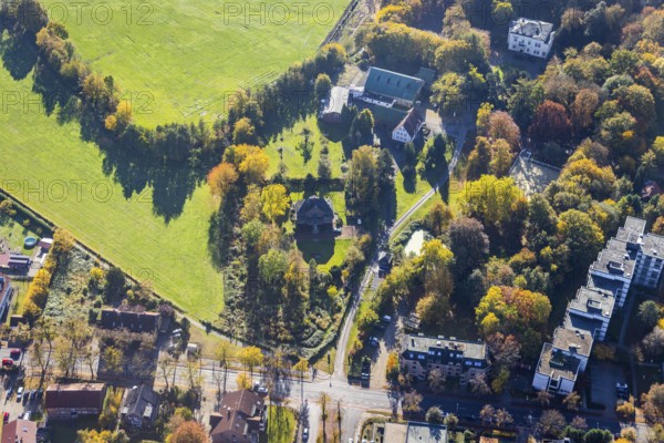 Aerial view, Haus Kentrop on Marker Allee in the Mitte district of Hamm, Ruhr area, North Rhine-Westphalia, Germany, DE, Europe, Hamm, aerial view, aerial photography, aerial photography, overview, bird's-eye view, birds-eyes view, overview