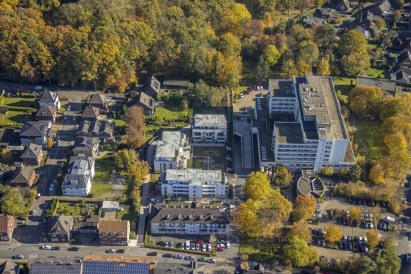 Aerial view, St. Josef Hospital Hamm-Bockum-Hövel in the Bockum-Hövel district of Hamm, Ruhr area, North Rhine-Westphalia, Germany