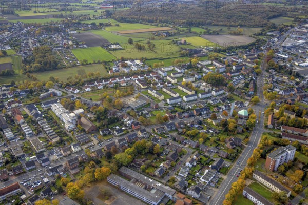 Aerial view, St. Boniface Catholic Church, St. Boniface Senior Citizens' Centre and St. Boniface Catholic Kindergarten. Kindergarten Bonifatius and Hermann-Gmeiner-Schule in the district of Herringen in Hamm, Ruhr area, North Rhine-Westphalia, Germany, retirement home, old people's home, retirement home, place of worship, care and nursing, education, educational institution, DE, Europe, religious community, place of worship, Hamm, holy place, Hermann-Gmeiner-Schule, kindergarten, day care centre, day nursery, church, parish, day nursery, denomination, educational institute, aerial view, aerial photography, aerial photography, care facility, religion, religious site, school, retirement home, retirement residence, retirement home, retirement centre, overview, bird's-eye view, bird's-eye view, overview